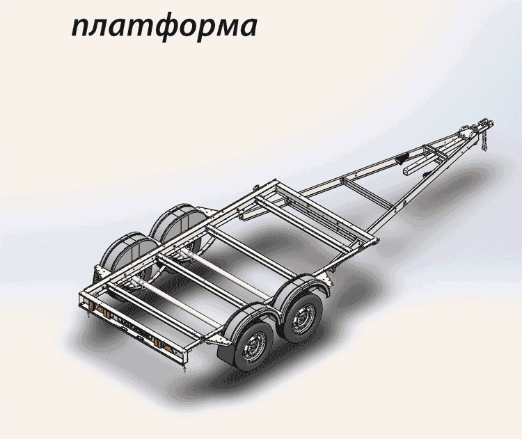 2-х осный автомобильный модульный прицеп ДОН N5521
