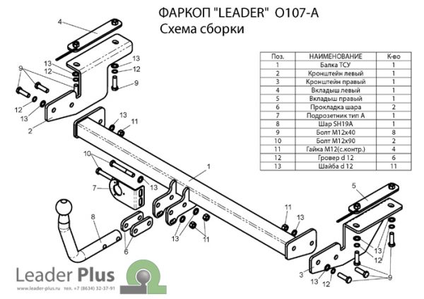 ТСУ для OPEL ASTRA H (A04) Caravan (универсал) 2004-2010 — изображение 2
