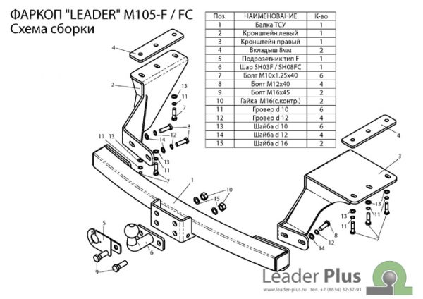 ТСУ для MITSUBISHI OUTLANDER XL (CW0) 2007-2012 — изображение 2